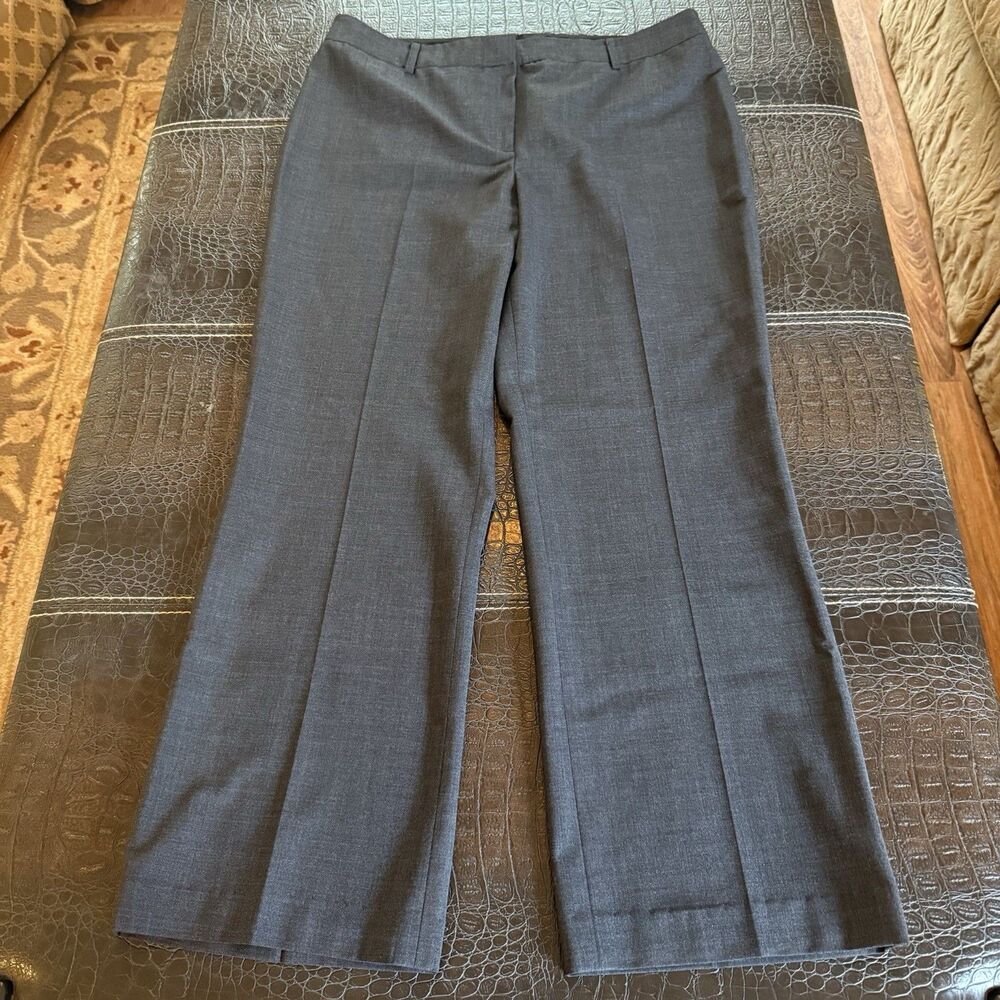 Jones New York Collection Platinum Dress Pants Dark Gray Womens Straight Size 12